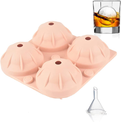 Silicone Ice Cube Trays, Reusable Ice Ball Maker Without BPA, Suitable for Cocktails, Whiskeys, Freezers, Ice Cube Molds with Lids