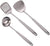 Wok spatula and ladle, Slotted Spatula，All metal 304 Stainless Steel wok spatula.Cooking Baking Flipping Grilling Frying Pancake Spatula