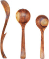 Wooden Ladle Spoons Set, Wood Kitchen Utensils Set Soup Spoon Set Wooden Spoon for Cooking, 3 Pcs