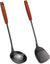 Spatula & Ladle Wok Tool Set, 14.2-15 inches wok utensils, Stainless Steel wok spatula.