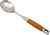 Rice paddle spoon with Long Wooden Handle 304 Stainless Steel Utensils 13Inch (F-Rice paddle)