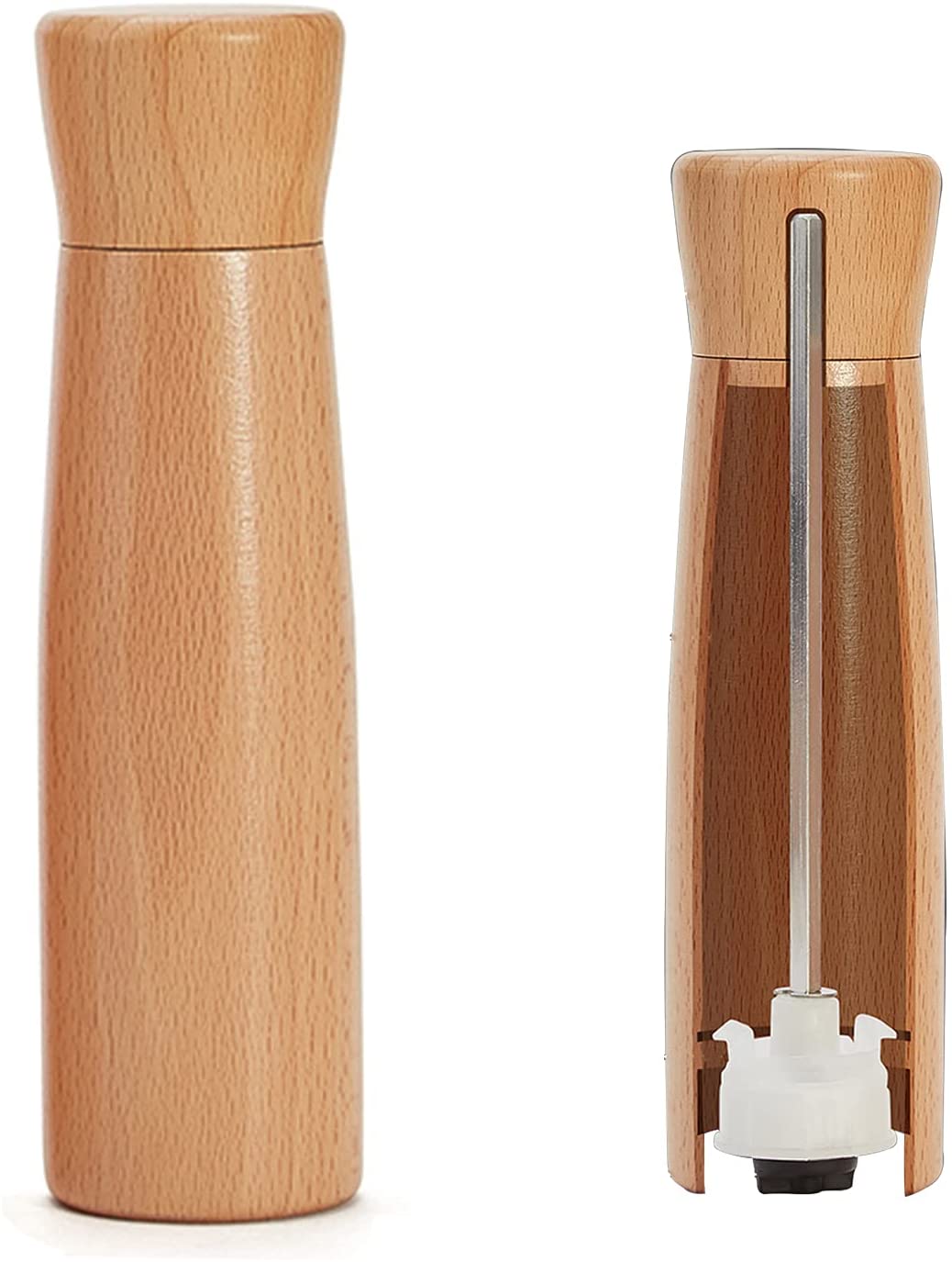 Wooden Salt and Pepper Grinder, Grinder Mill with Adjustable Stainless Steel Rotor