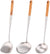 Wok spatula and ladle,Skimmer Ladle Tool Set, 17inches spatula for wok, 304 Stainless Steel wok spatula.