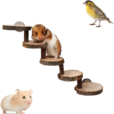 Hamster Wooden Ladder, Small Pets Chewing Toys for Sugar Glider, Mouse,Gerbil, and Dwarf Hamster,Teeth Care Molar Toy.