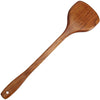 Wooden Spatula, 2Pcs Long Handle Flat Non-Stick Kitchen Cookware for Mixing and Cooking, 15.35”