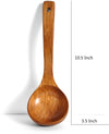 Wooden Ladle. Long Handle Ladle Utensils for Soup.Handmade for Kitchen Cookware (Ladle)