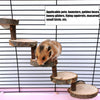 Hamster Wooden Ladder, Small Pets Chewing Toys for Sugar Glider, Mouse,Gerbil, and Dwarf Hamster,Teeth Care Molar Toy.