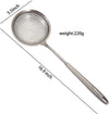 Slotted Spoon,304 Stainless Steel Skimmer Spoon,Strainer Ladle for Kitchen Cooking 16.9 Inch