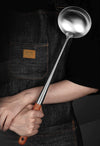 Soup Ladle, 17inches Ladle for wok, 304 Stainless Steel wok spatula.