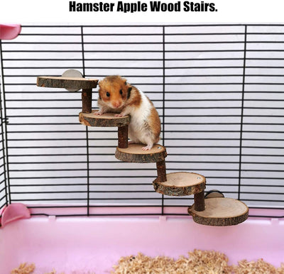 Hamster Wooden Ladder, Small Pets Chewing Toys for Sugar Glider, Mouse,Gerbil, and Dwarf Hamster,Teeth Care Molar Toy.