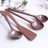 Wooden Kitchen Utensils Set, 5 PCS Handmade Natural Walnut Wooden Spoons for Cooking, Nonstick Wood Kitchen Cooking Spoons