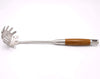 Spaghetti server spoon with Long Wooden Handle 304 Stainless Steel Utensils 14Inch (E-Spaghetti server)