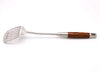 Wok Turner Slotted with Long Wooden Handle 304 Stainless Steel Utensils (C-Turner)