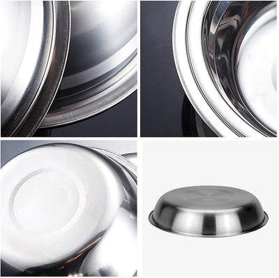 Stainless Steel Dinner Plates, Camping Round Plates, Bowls, Dish Cups Set for Camping, Hiking, Beach,Outdoor Use with Travel Bag (12 pcs) Visit the FJNATINH Store