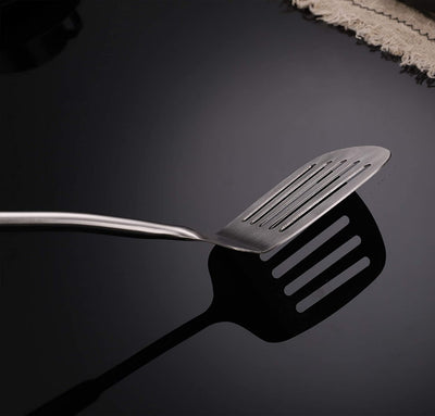 15in Wok spatula, 15.15in Slotted Spatula，All metal 304 Stainless Steel wok spatula.Cooking Baking Flipping Grilling Frying Pancake Spatula