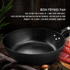 Frying Pan 11 Inch Uncoated Flat Bottom Deep Saute Pan Hand Hammered Iron Wok Pan Suitable for Induction Cooker, Electric , Natural Gas