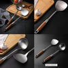 Wok Spatula and Ladle,304 Stainless Steel Utensils.Suitable for home use, hotel, restaurant.13.7-15Inch